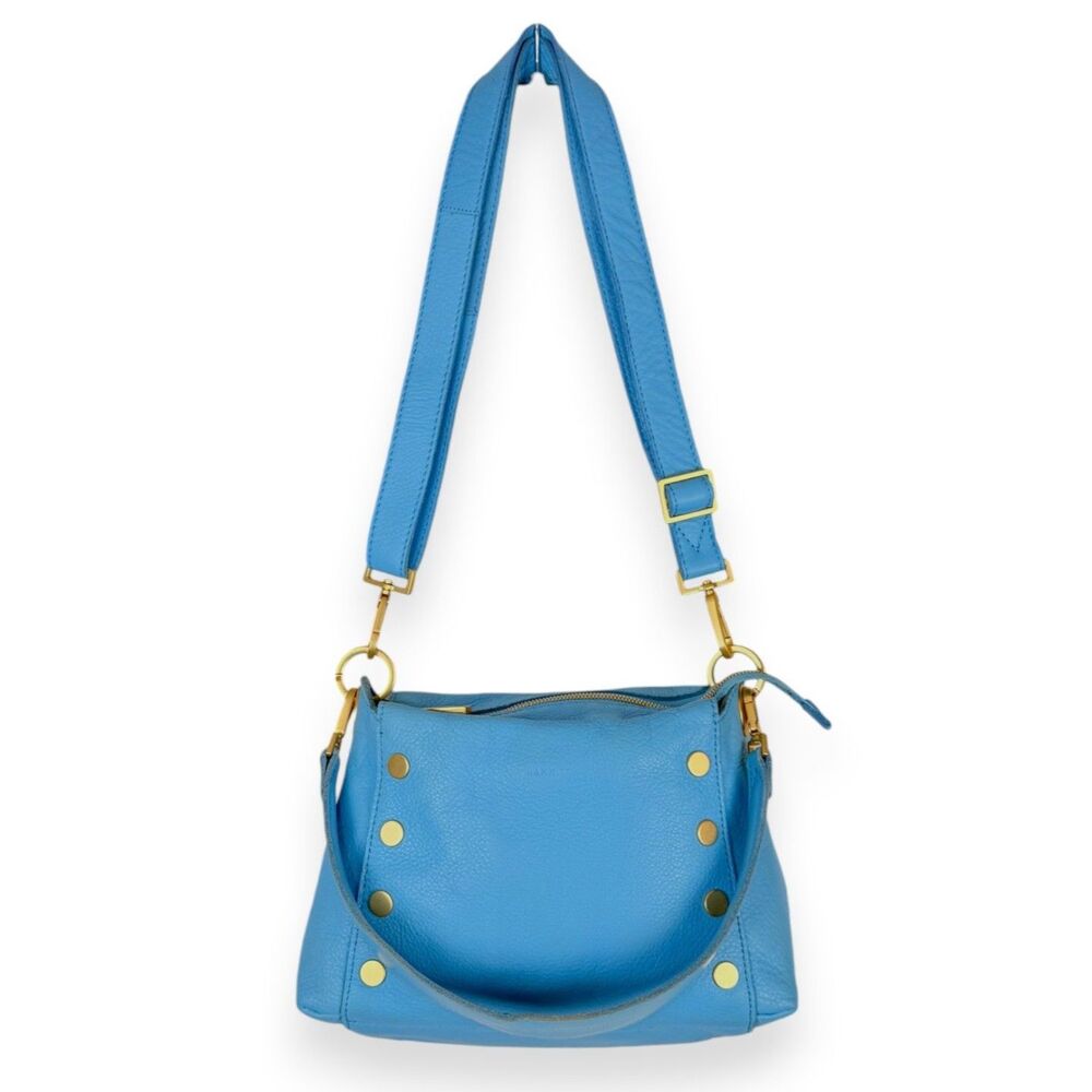 Hammitt Bryant Medium Sea Sprite Blue Leather Crossbody Shoulder Bag EUC - Picture 14 of 15